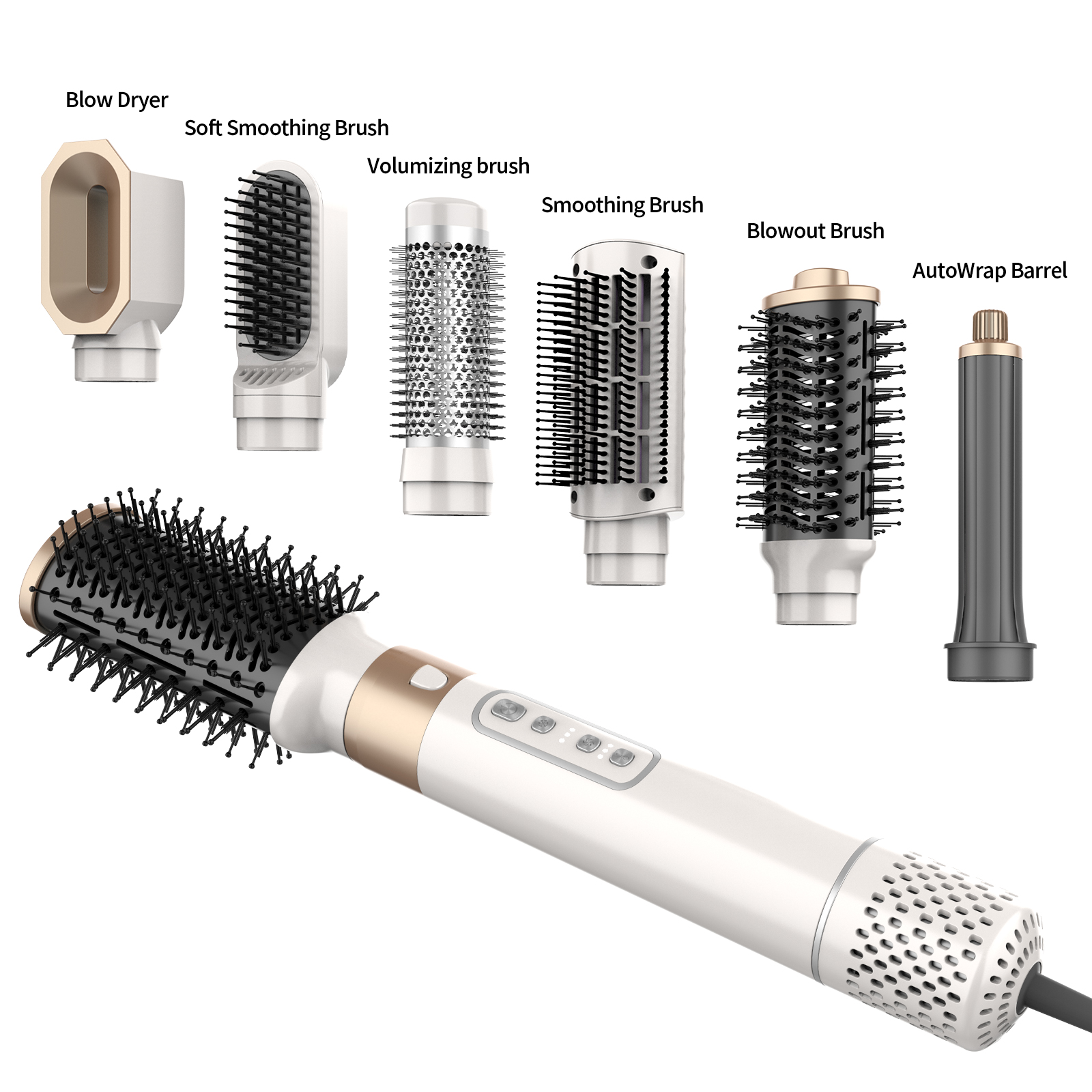 air styler secador de pelo bldccepillo alisador de pelo 5 en 1 dual voltage hair styling brush dryer